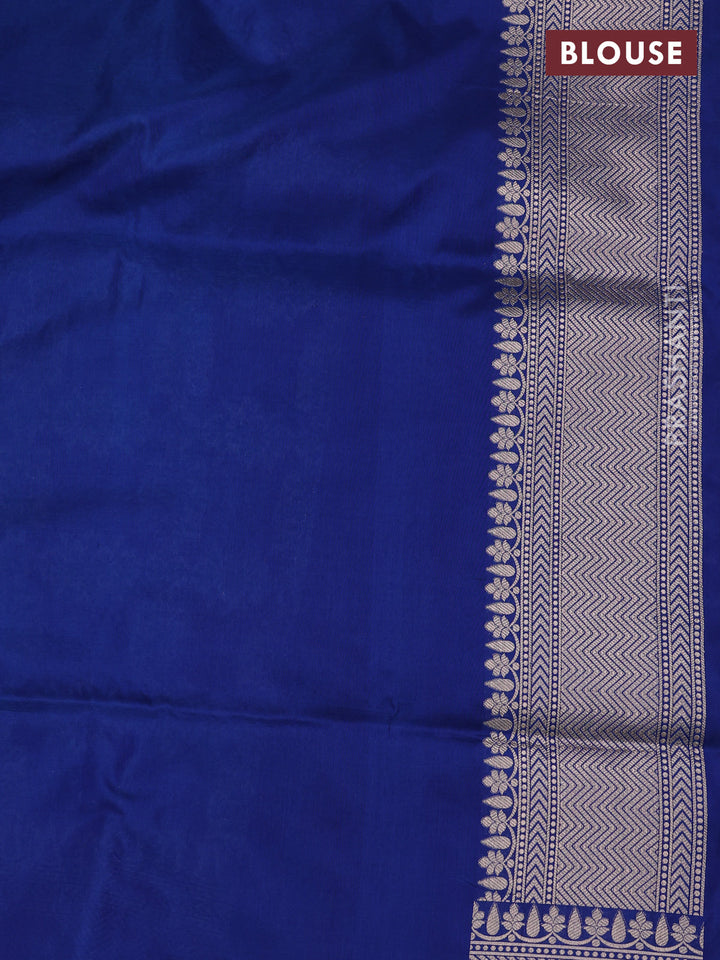 Teal Green & Blue Banarasi Uppada Silk Saree - Brocade