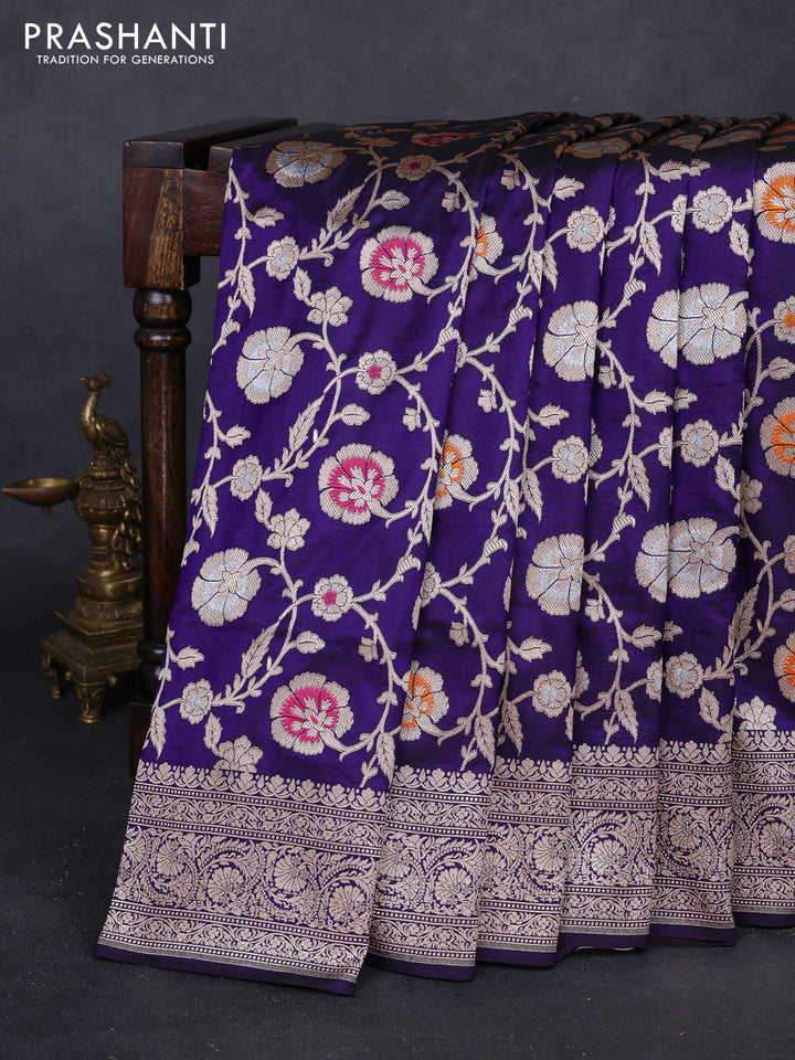 Blue Banarasi Uppada Silk Saree - Brocade