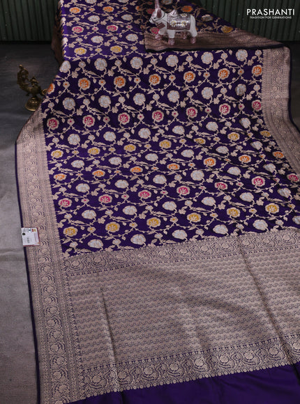 Blue Banarasi Uppada Silk Saree - Brocade