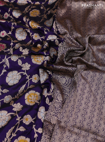 Blue Banarasi Uppada Silk Saree - Brocade