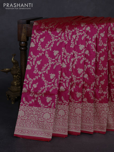 Pink Banarasi Uppada Silk Saree - Brocade