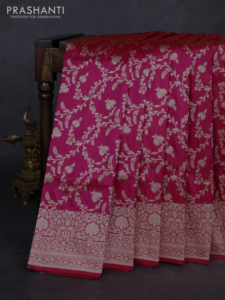 Pink Banarasi Uppada Silk Saree - Brocade