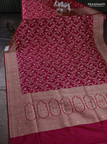 Pink Banarasi Uppada Silk Saree - Brocade