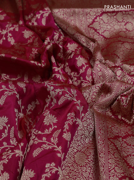 Pink Banarasi Uppada Silk Saree - Brocade