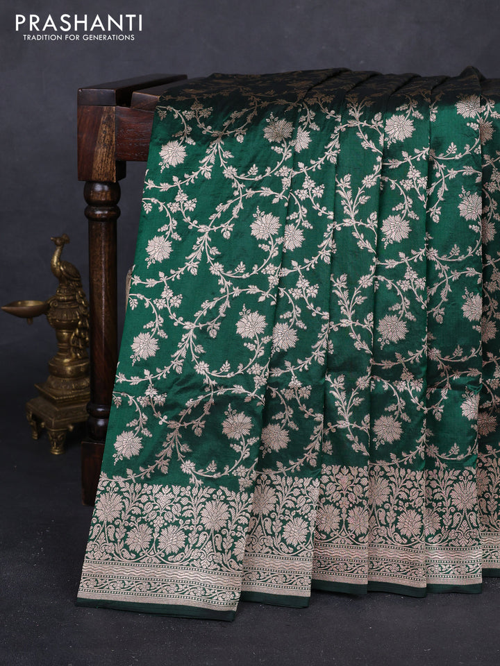 Green Banarasi Uppada Silk Saree - Brocade