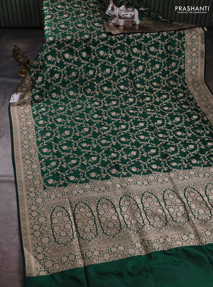 Green Banarasi Uppada Silk Saree - Brocade