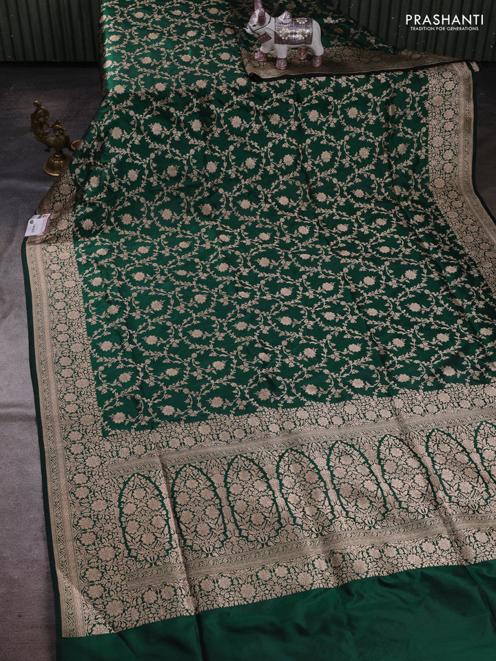 Green Banarasi Uppada Silk Saree - Brocade