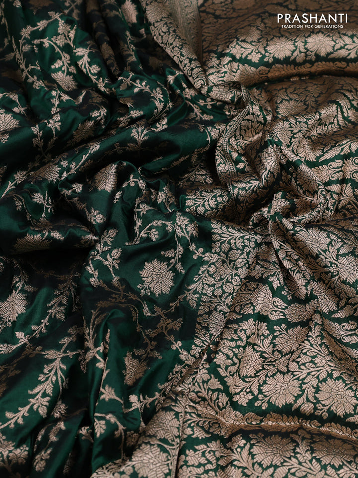 Green Banarasi Uppada Silk Saree - Brocade