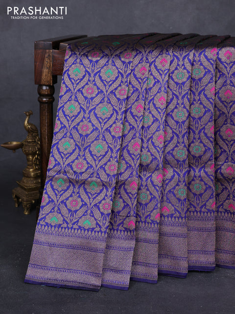 Blue Banarasi Uppada Silk Saree - Brocade