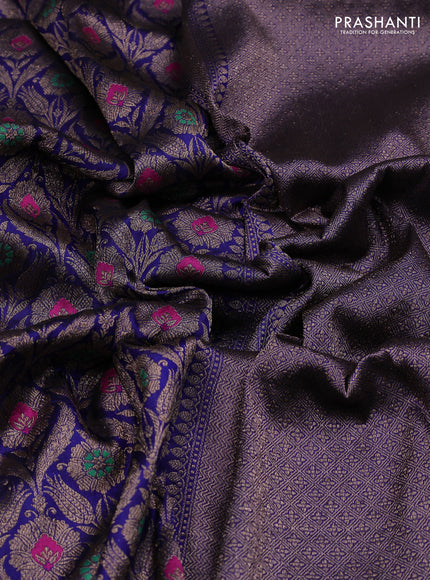 Blue Banarasi Uppada Silk Saree - Brocade