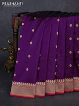 Purple Banarasi Uppada Silk Saree - Brocade
