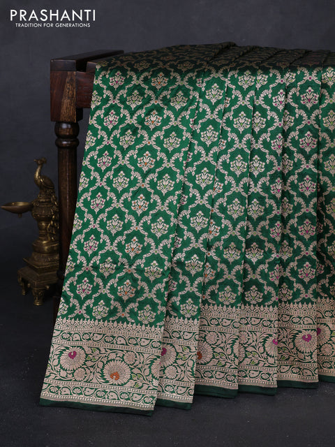 Green Banarasi Uppada Silk Saree - Brocade
