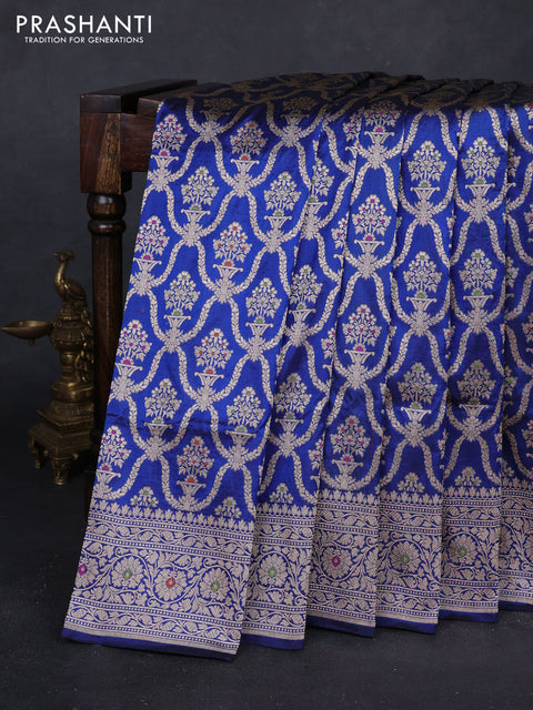 Blue Banarasi Uppada Silk Saree - Brocade