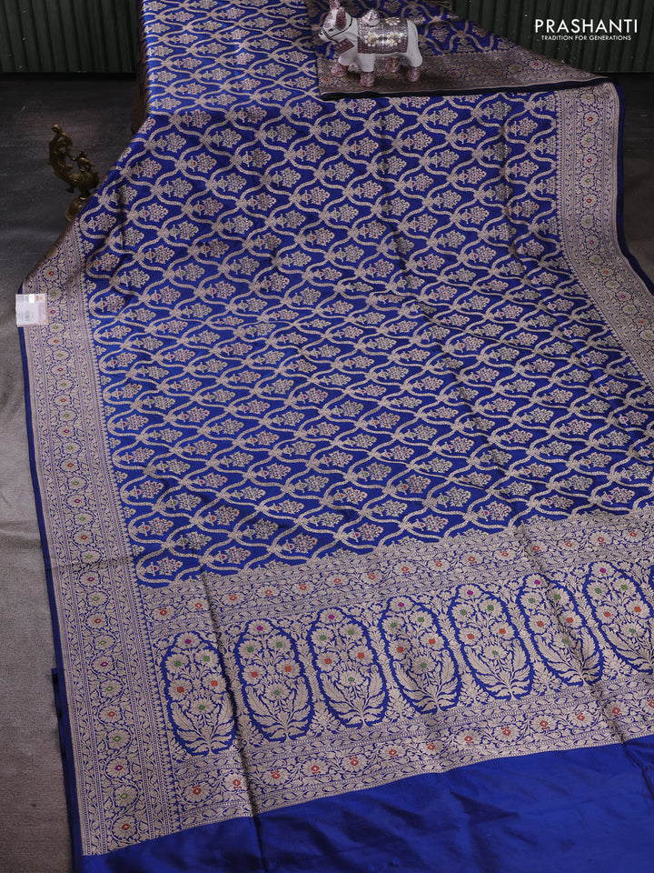 Blue Banarasi Uppada Silk Saree - Brocade