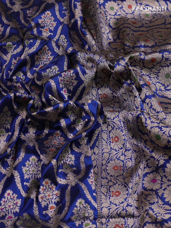 Blue Banarasi Uppada Silk Saree - Brocade