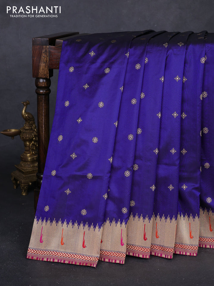 Violet Banarasi Uppada Silk Saree - Brocade