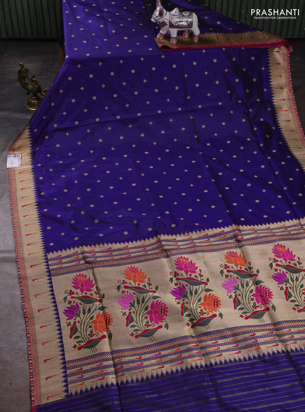 Violet Banarasi Uppada Silk Saree - Brocade