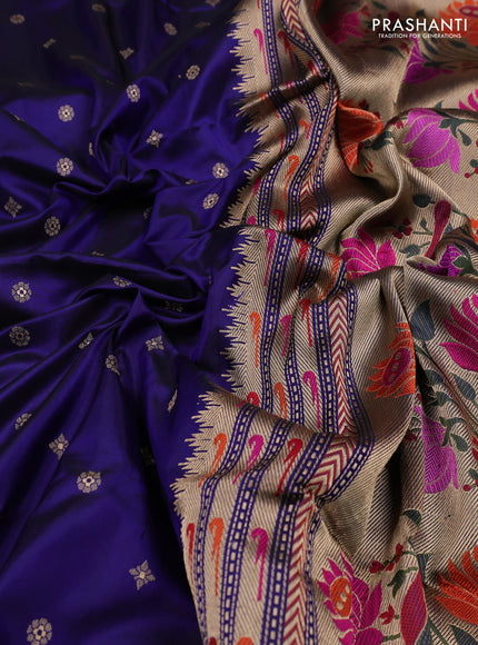 Violet Banarasi Uppada Silk Saree - Brocade
