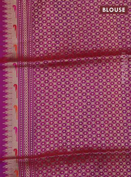 Violet Banarasi Uppada Silk Saree - Brocade