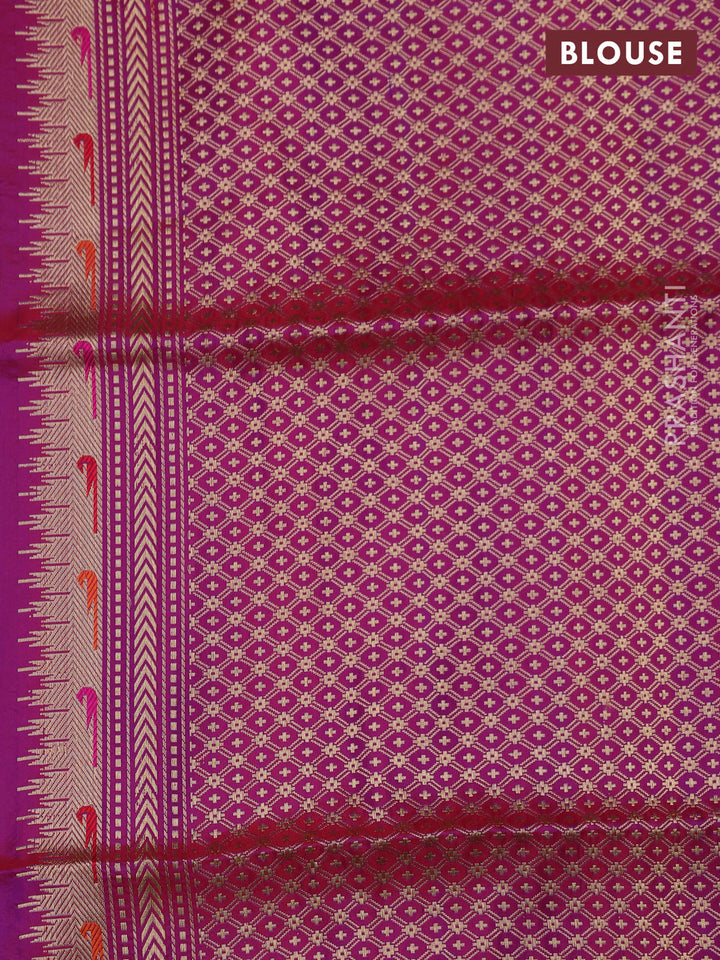 Violet Banarasi Uppada Silk Saree - Brocade