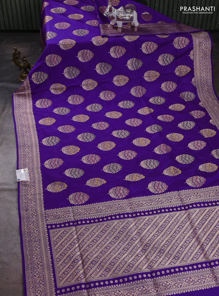 Purple Banarasi Uppada Silk Saree - Brocade