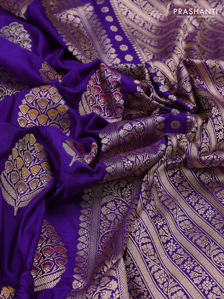 Purple Banarasi Uppada Silk Saree - Brocade