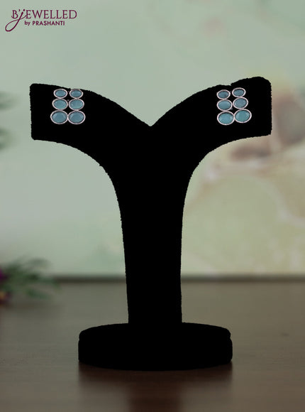 Oxidised necklace with mint green stones