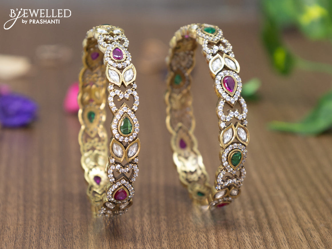Victorian bangles with kemp and cz stones