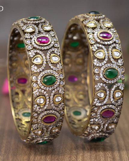 Victorian bangles with kemp and cz stones