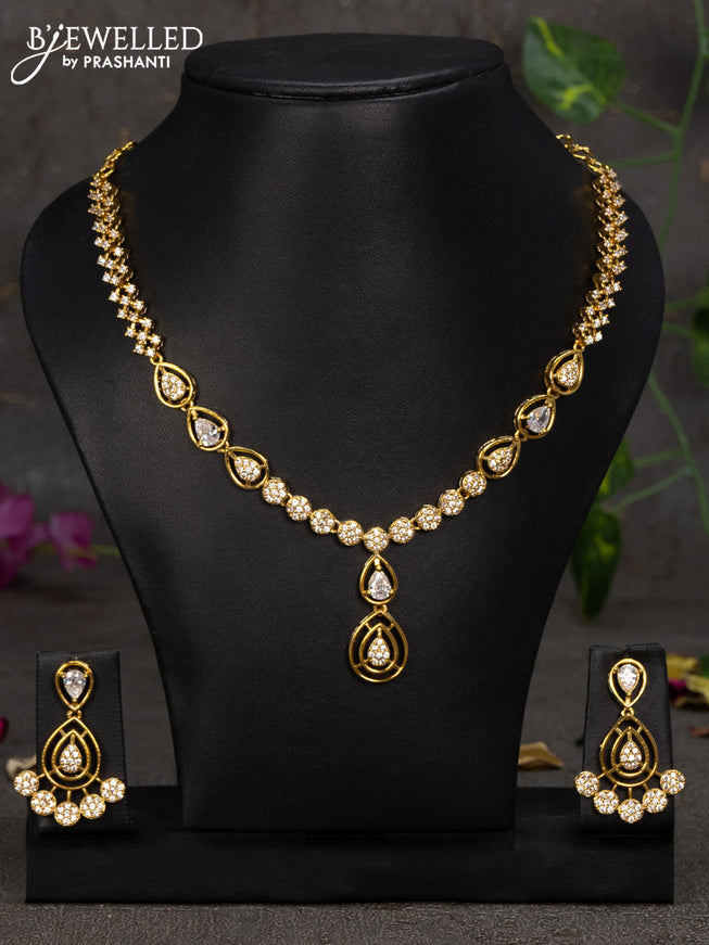 Antique necklace with cz stones