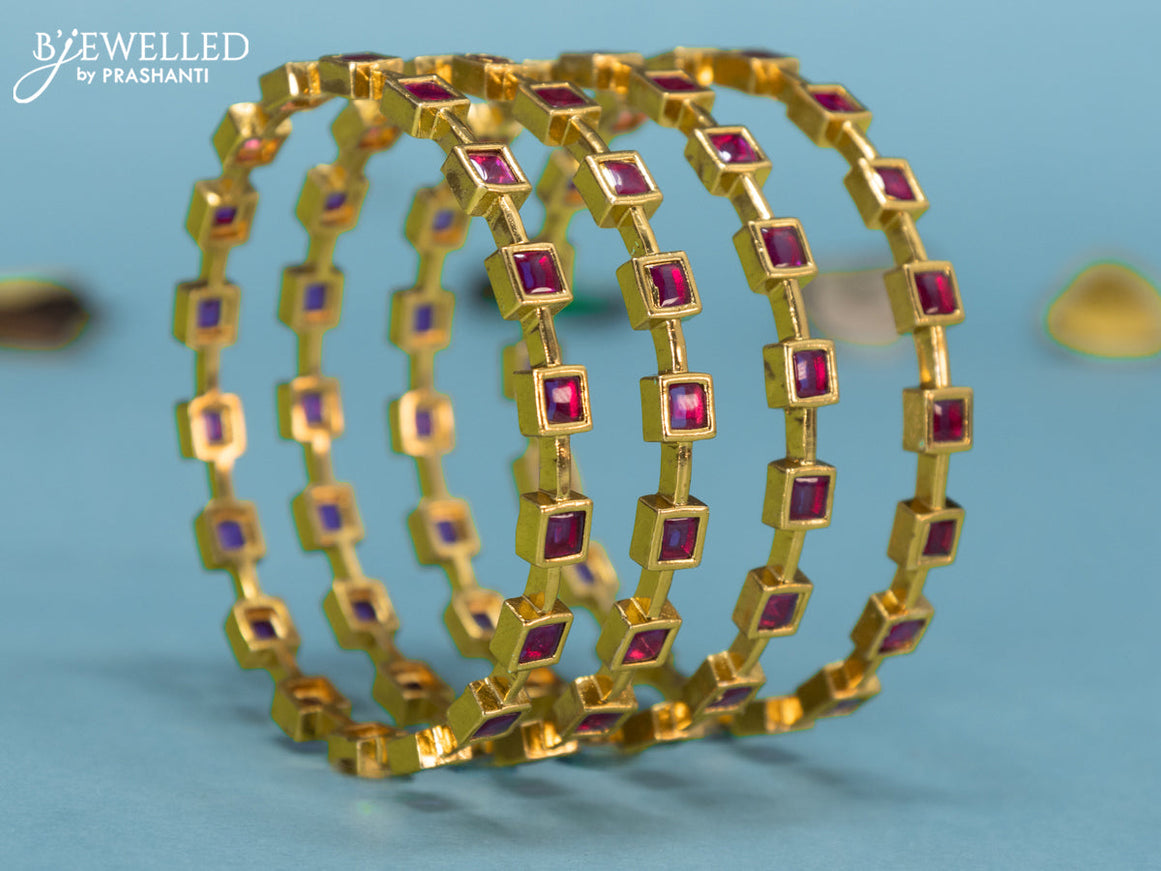 Antique bangles with ruby stones