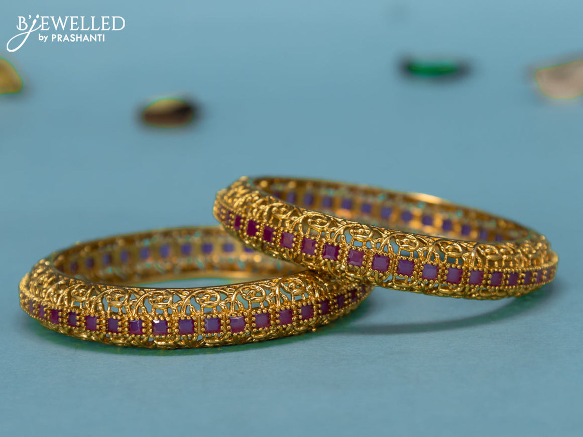 Antique bangles with ruby stones