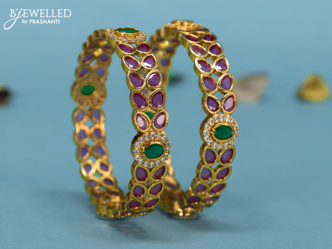 Antique bangles with kemp and cz stones