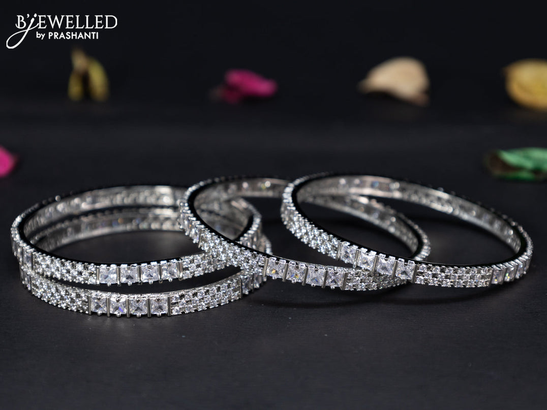 Zircon bangles with cz stones