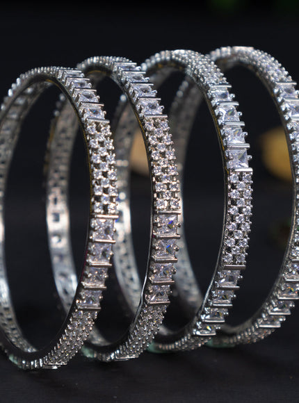 Zircon bangles with cz stones
