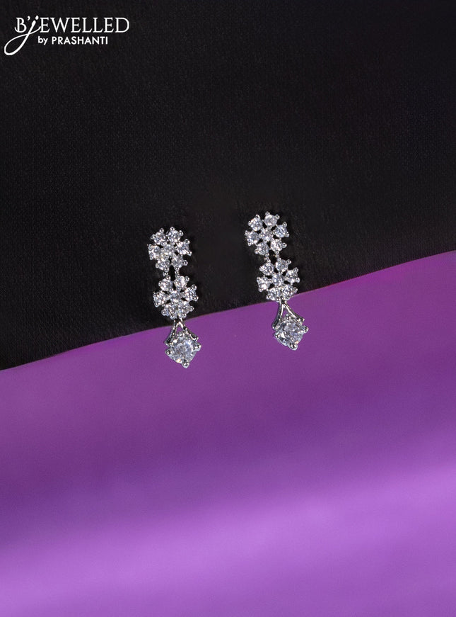 Zircon haaram floral design with cz stones