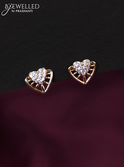 Rose gold earring with cz stones