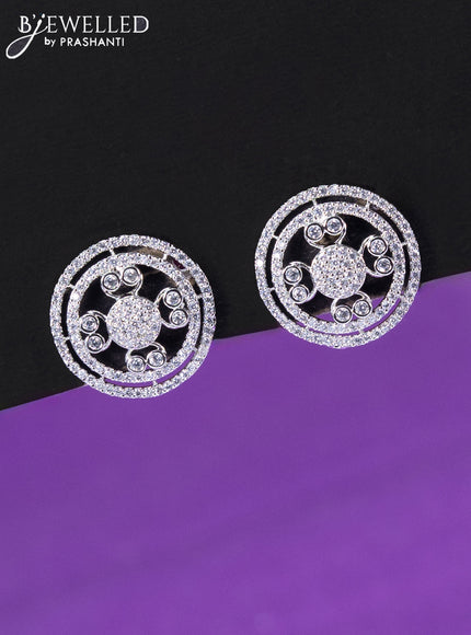 Beaded black choker with cz stone pendant