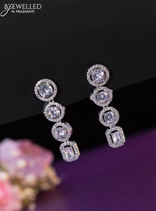 Zircon necklace with cz stones