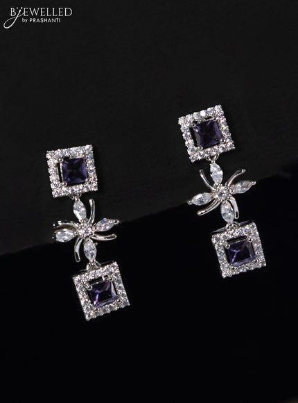 Zircon haaram with violet and cz stones