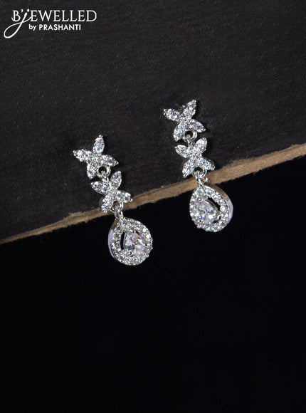 Zircon haaram with cz stones and hangings