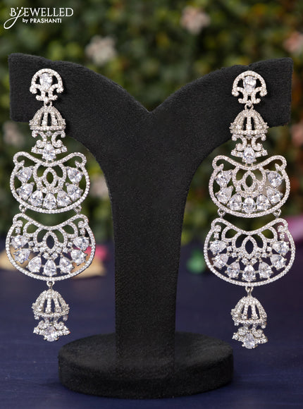 Zircon earring with cz stones