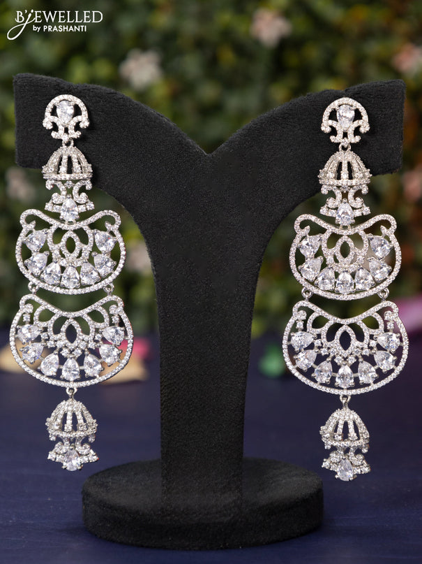 Zircon earring with cz stones