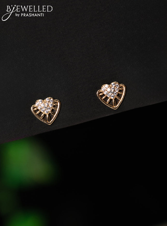 Rose gold earring with cz stones