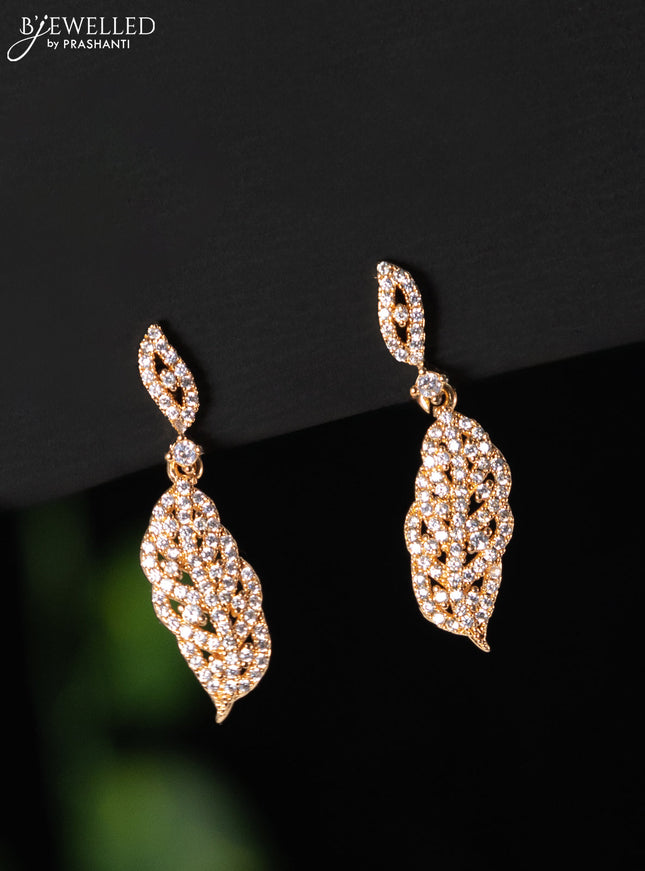 Rose gold earring with cz stones