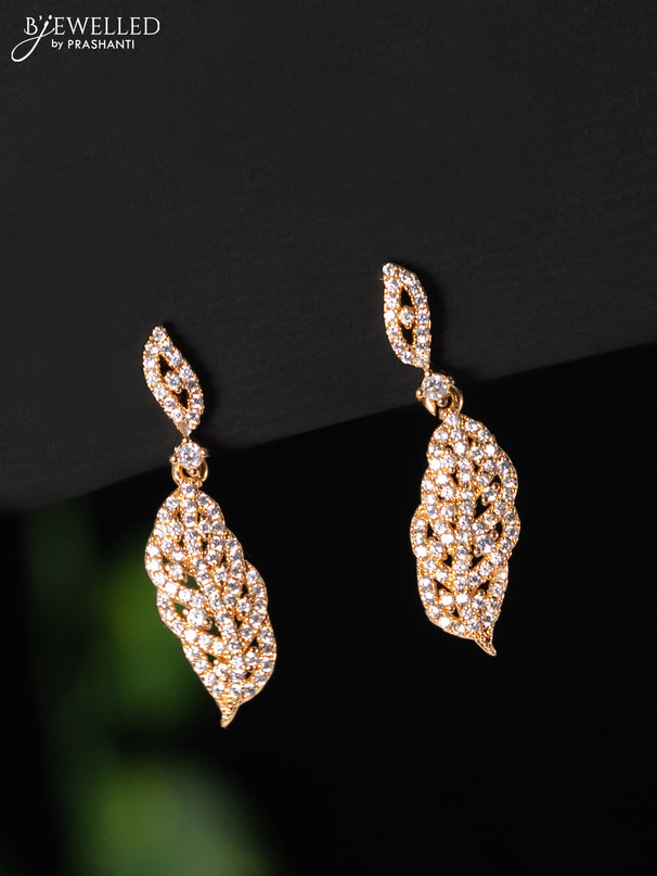 Rose gold earring with cz stones