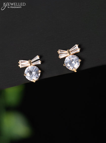 Rose gold earring with cz stones
