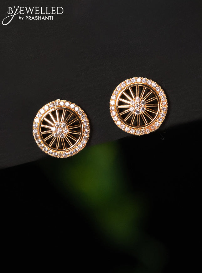 Rose gold earring with cz stones