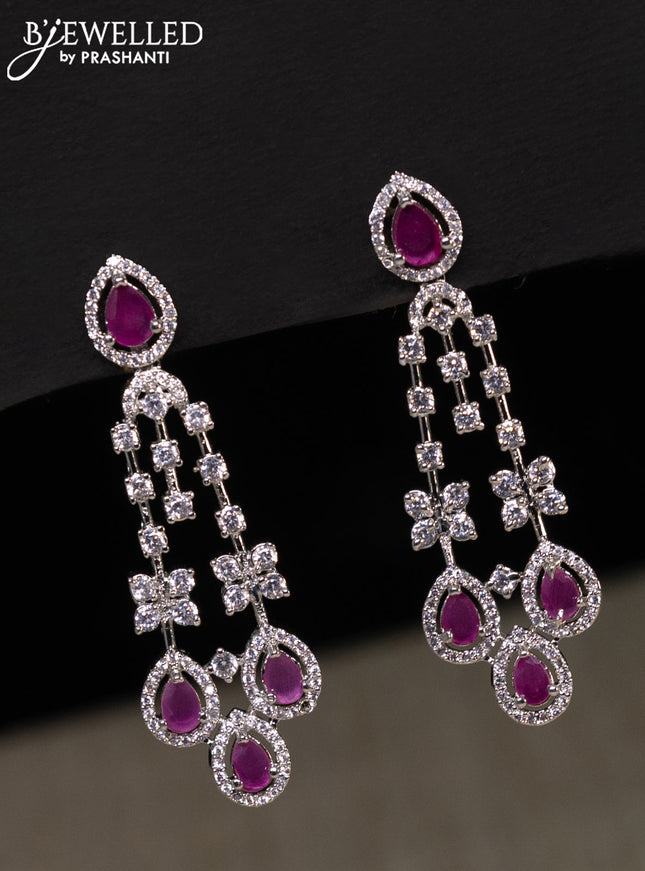 Zircon choker with ruby and cz stones