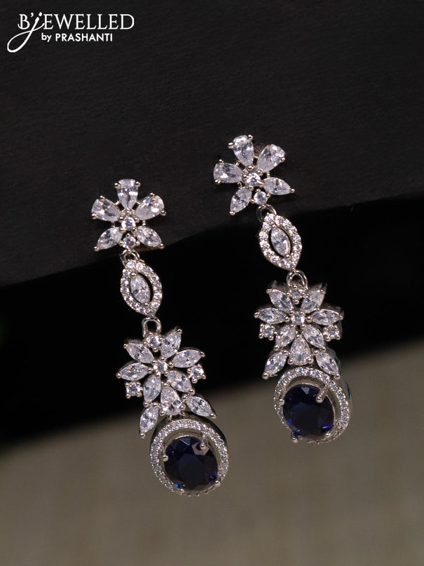 Zircon choker with sapphire and cz stones